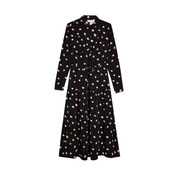 NWT Topshop Polka Dot Long Sleeve Shirtdress - Picture 3 of 6